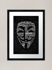Listing image for The Ultimate Hacker Cybersecurity W Framed Wall Art Poster Canvas Print Picture