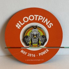 Listing image for Loot Crate Battleborn Robot Pinback Pin May 2016- Power