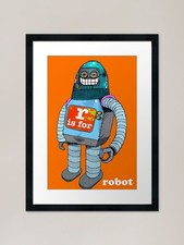 Listing image for Robot Framed Art Print Framed Wall Art Poster Canvas Print Picture