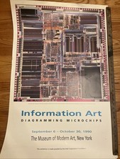 Listing image for Museum Of Modern Art Microchip MOMA Computer POSTER 1990 Exhibition Intel 1985