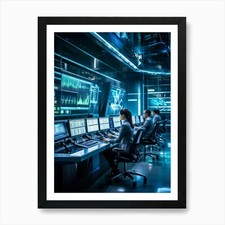 Listing image for Cyber Industrial Automation Control Framed Wall Art Poster Canvas Print Picture