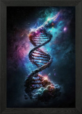Listing image for Human DNA in the Space v4 Framed Wall Art Poster Canvas Print Picture