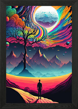Listing image for Surreal AI Art Framed Wall Art Poster Canvas Print Picture