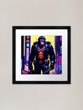 Listing image for Cyber Gorilla Ai Art Framed Art Pri Framed Wall Art Poster Canvas Print Picture
