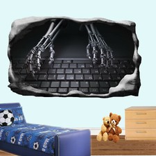 Listing image for Robots AI Computer Hacker Wall Sticker Art 3D Poster Decal Mural Room Decor RO1
