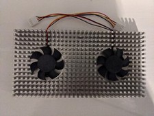 Listing image for GPU Backplate Radiator Graphics Card Backplane Memory Cooler Dual PWM Fan VRAM