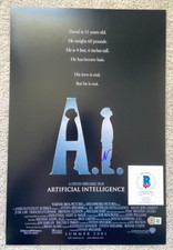 Listing image for HALEY JOEL OSMENT SIGNED ARTIFICIAL INTELLIGENCE AI 12X18 MOVIE POSTER PHOTO BAS