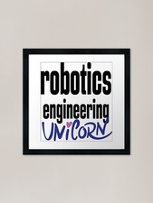 Listing image for Robotics Engineering Unicorn Framed Framed Wall Art Poster Canvas Print Picture