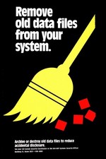 Listing image for 🧹 Retro Data Security Poster - 1980s Style - 16x24” - Premium 200GSM Paper