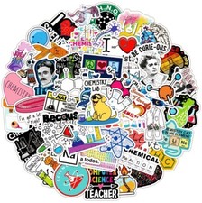 Listing image for 10 Random Science Education Themed Stickers Decals Laptop Yeti Car Free Shipping
