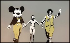 Listing image for Banksy Napalm Can’t Beat That Feeling Poster - Anti-War Street Art Print #2