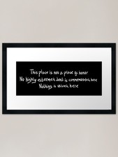 Listing image for Nuclear warning message (white) Fra Framed Wall Art Poster Canvas Print Picture
