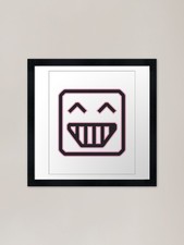 Listing image for Pink Robot Smiley Face Framed Art P Framed Wall Art Poster Canvas Print Picture