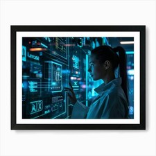 Listing image for Cybersecurity Interface Of The Futu Framed Wall Art Poster Canvas Print Picture