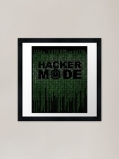 Listing image for Hacker Mode Cool Cybersecurity Fram Framed Wall Art Poster Canvas Print Picture