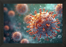Listing image for Virus Model Framed Wall Art Poster Canvas Print Picture