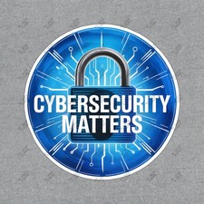 Listing image for Cybersecurity Matters Sign Digital Aesthetic Padlock Decor Tech #7758