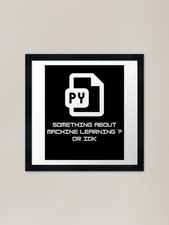 Listing image for Something about Machine Learning or Framed Wall Art Poster Canvas Print Picture