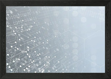 Listing image for Futuristic technology Framed Wall Art Poster Canvas Print Picture