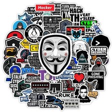 Listing image for Cybersecurity Hacker Stickers Vinyl Waterproof Laptop Decals Network Security