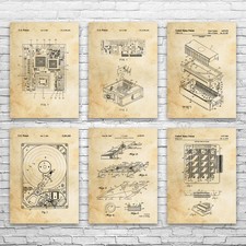 Listing image for Computer Hardware Patent Wall Art Set of 6 Poster, Canvas or Framed Lab Art