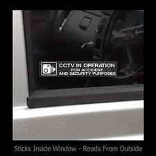 Listing image for CCTV in operation for accident & security purposes - Window Sticker / Sign