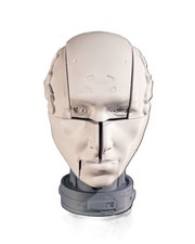Listing image for 3D Printed Robot Anatomy Head Bust 6.1in Sci-Fi Display Model Art Figure