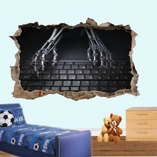 Listing image for Robots AI Computer Hacker Wall Sticker Art 3D Poster Decal Mural Home Decor RO0