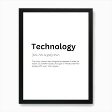 Listing image for Technology Definition Meaning 1 Art Framed Wall Art Poster Canvas Print Picture