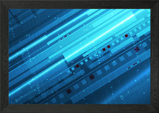 Listing image for Futuristic technology Framed Wall Art Poster Canvas Print Picture