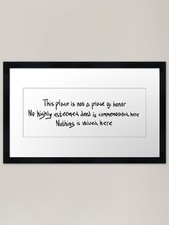 Listing image for Nuclear warning message (black) Fra Framed Wall Art Poster Canvas Print Picture