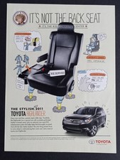 Listing image for Toyota Highlander 2011 Vintage Magazine Print Ad Kid Command Center