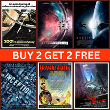 Listing image for SCI-FI MOVIE PRINTS - CLASSIC POSTERS - A4 A3 A5 - HOME DECOR WALL ART