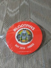 Listing image for Loot Crate May 2016 Power Pin Lootpins Necromonger Battleborn Robot Hat Lapel...