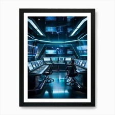 Listing image for Cyber Industrial Automation Control Framed Wall Art Poster Canvas Print Picture