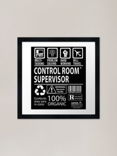 Listing image for Control Room Supervisor T Shirt - M Framed Wall Art Poster Canvas Print Picture