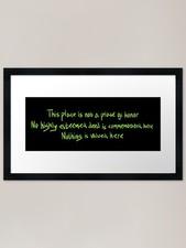 Listing image for Nuclear warning message (green) Fra Framed Wall Art Poster Canvas Print Picture