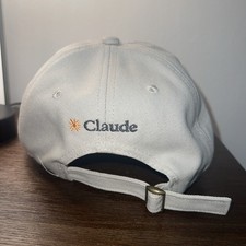 Listing image for Authentic Anthropic Claude Logo Hat Cap Beige Adjustable Merch rare w/stickers