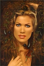 Listing image for Classic Pin-Up, Medusa - Cleaned and Sharpened by AI image processing (see des.)