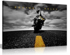 Listing image for Doctor Rules Valentino Rossi Yamaha Motogp Canvas Wall Art Picture Print