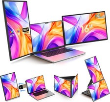 Listing image for 16" FHD IPS Triple Screen Laptop Extender USB C HDMI Plug Play Win Mac Chrome