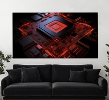 Listing image for Microprocessor Computer Abstract Chip Wall Art Canvas Unframed Print Art