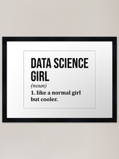 Listing image for Data Science Girl Definition Data S Framed Wall Art Poster Canvas Print Picture