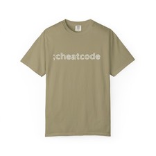 Listing image for ";cheatcode" Text Tee | Coding Humor T-Shirt