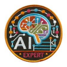 Listing image for AI EXPERT - Artificial Intelligence - round shape Patch/Badge Embroidered