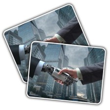 Listing image for 2x Vinyl Sticker Artificial Intelligence Technology Robot #50116