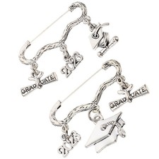 Listing image for 2Pcs Exquisite Graduation Safety Pin Graduation Ceremony Brooch